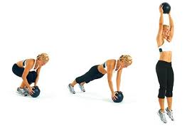 Medicine ball burpees