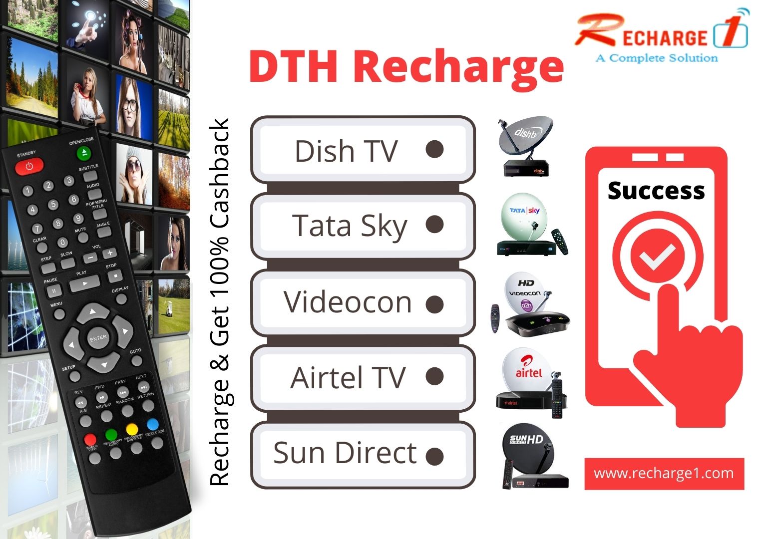  Get Popular DTH Recharge Plans Details of Top DTH Service Provider