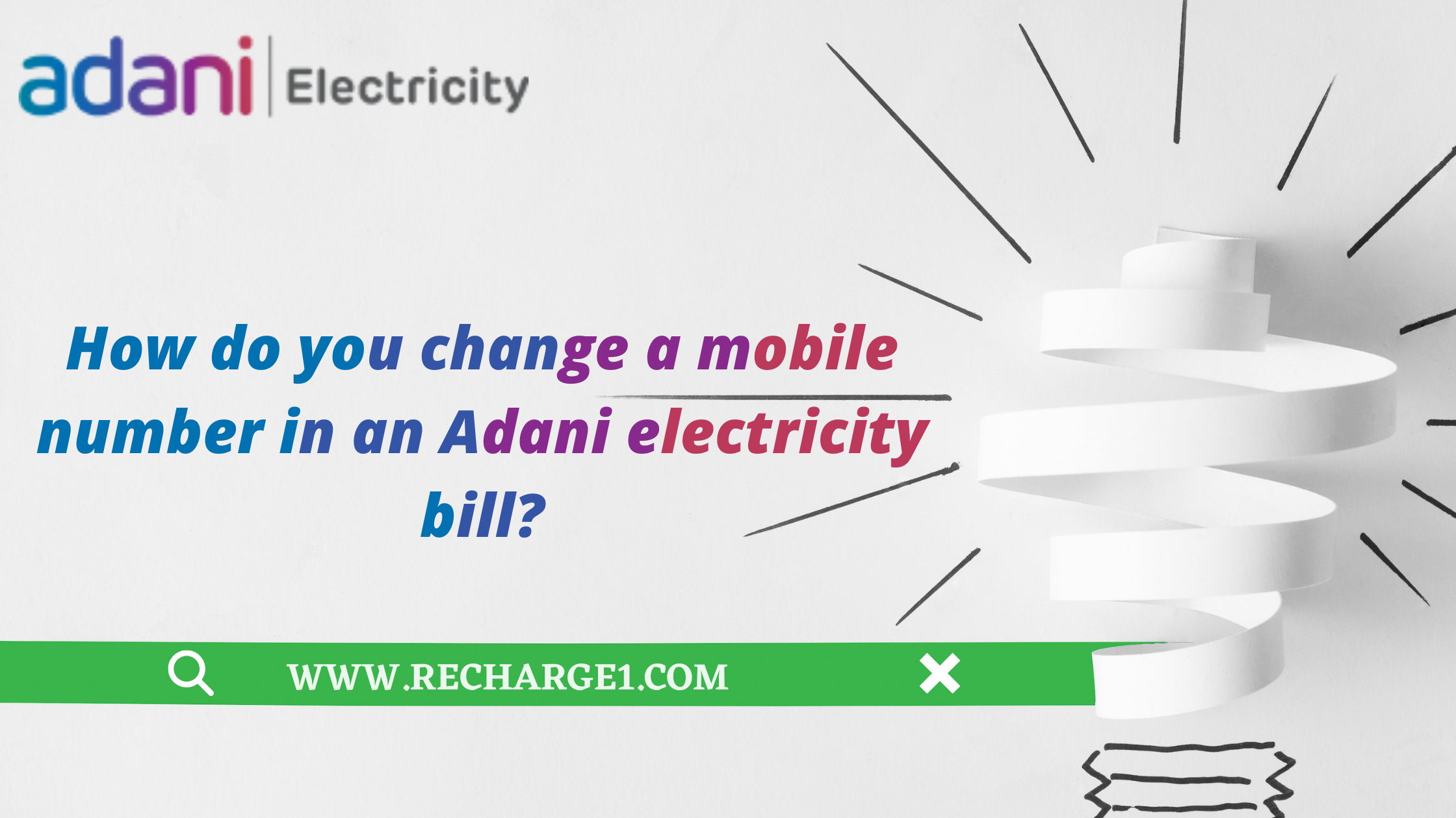 How do you change a mobile number in an Adani electricity bill?