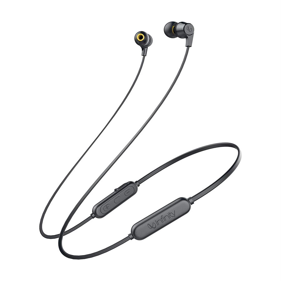 Buy Infinity Glide 100 Wireless inEar Dual EQ Deep Bass IPX5 Sweatproof Headphones with Mic Charcoal Black at Best Prices in India Recharge1