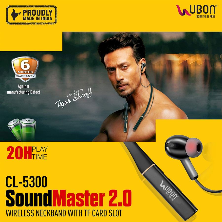 Buy UBON CL5300 Wireless Neckband Earphone inEar Earbuds Bluetooth Headphone with Mic Hifi Bass Stereo Sound for Sports Gym Travelling at Best Prices in India Recharge1
