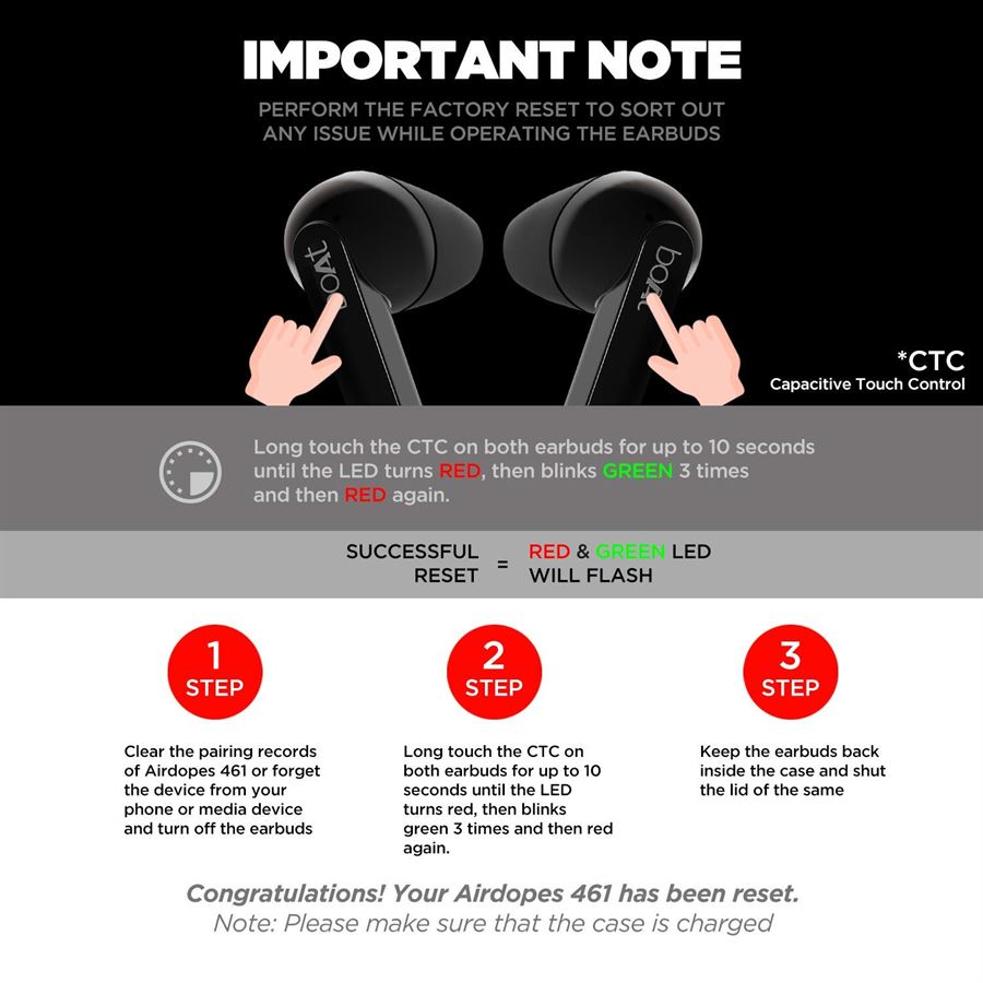 Buy boAt Airdopes 461 TWS Earbuds with Up to 46H Total Playback