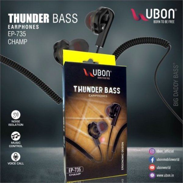 Buy UBON EP735 Champ Inear Wired Earphone at Best Prices in India Recharge1