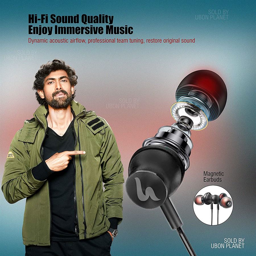 Buy UBON BT5100 inEar Bluetooth 50 Neckband Earphone with Mic
