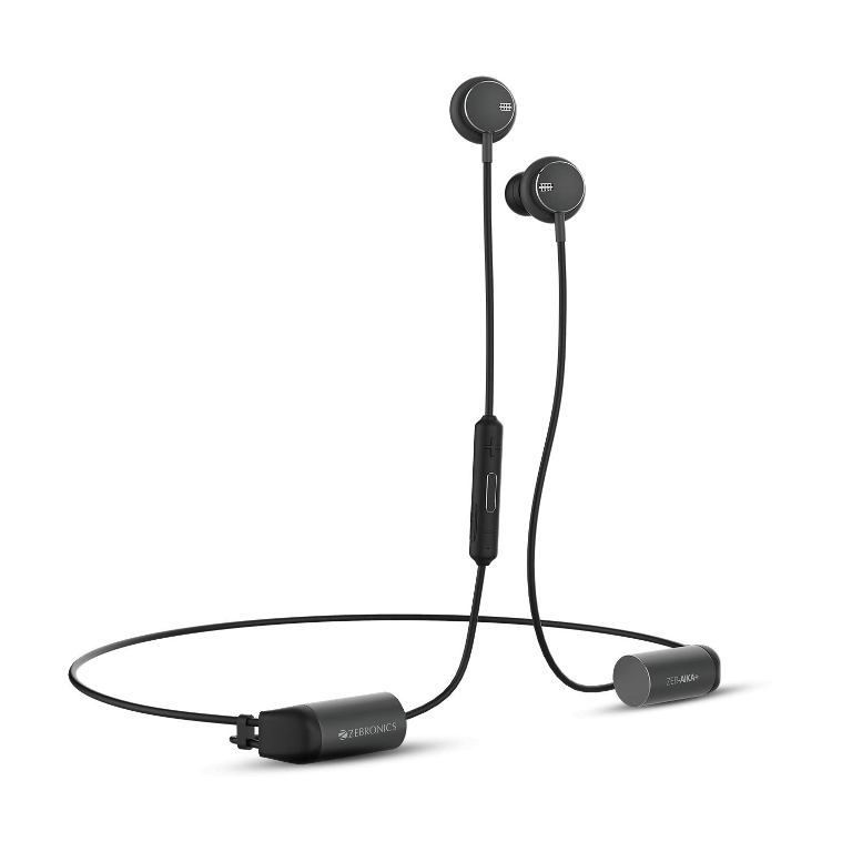 Buy ZEBRONICS ZebAika Wireless in Ear Neckband Earphone with BT 50 Dual Pairing Call Function Magnetic Earpiece Braided Cable Gray 314 x 102 x 172 Centimeters at Best Prices in India Recharge1