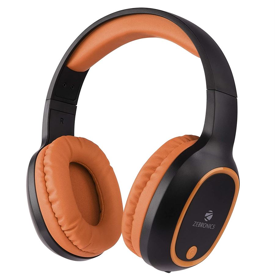 Buy Zebronics ZebThunder Wireless BT Headphone with Builtin FMAUX Connectivity and Micro SD Card SupportBrown at Best Prices in India Recharge1