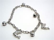 Black and Silver Color Dolphin Design ladies Chain Bracelet for Casual  9 to 5 Collection