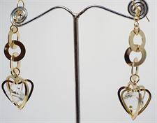 Long Modern Designer Party Heart Shape Earrings