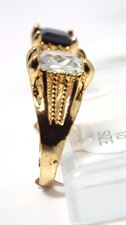 Designer Golden Color Ethnic Rings with Diamond Crystal Colors