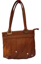 Brown Color Leather Ladies Handbag for casual and 9 to 5 Collection