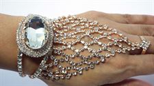 Hath Phool  Hand Thong  Finger Ring Bracelet for Women and Girls  Sparkling Diamond Embedded Ladies Hand Bracelet for Wedding  Bridal Collection